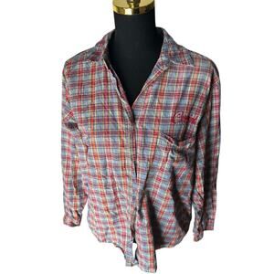 Vintage Cowboy / Cowgirl Hardware Women’s Western Plaid Button Shirt Size Large